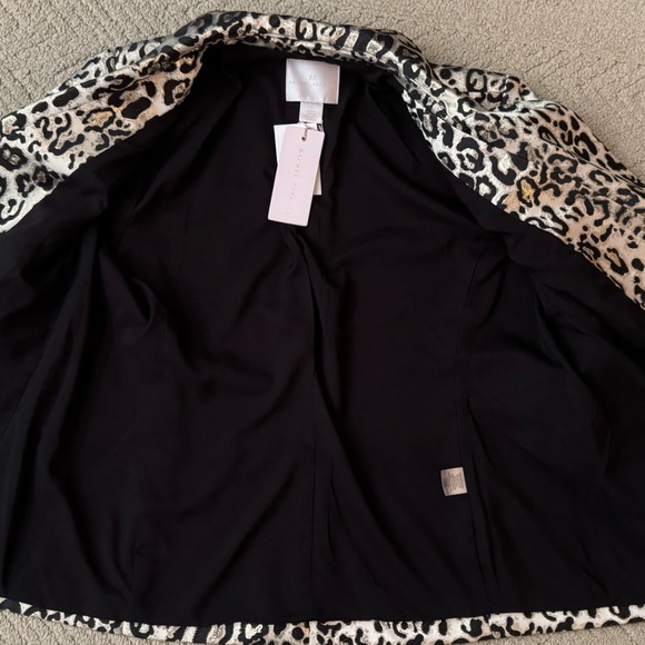 Rachel Parcell Leopard Blazer, Gold, Large, NWT - Picture 2 of 4